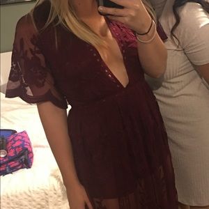 Low Cut Lace Dress (shorts underneath)